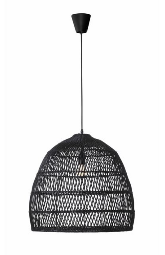 DEST Black Rattan Dome Pendant - ID