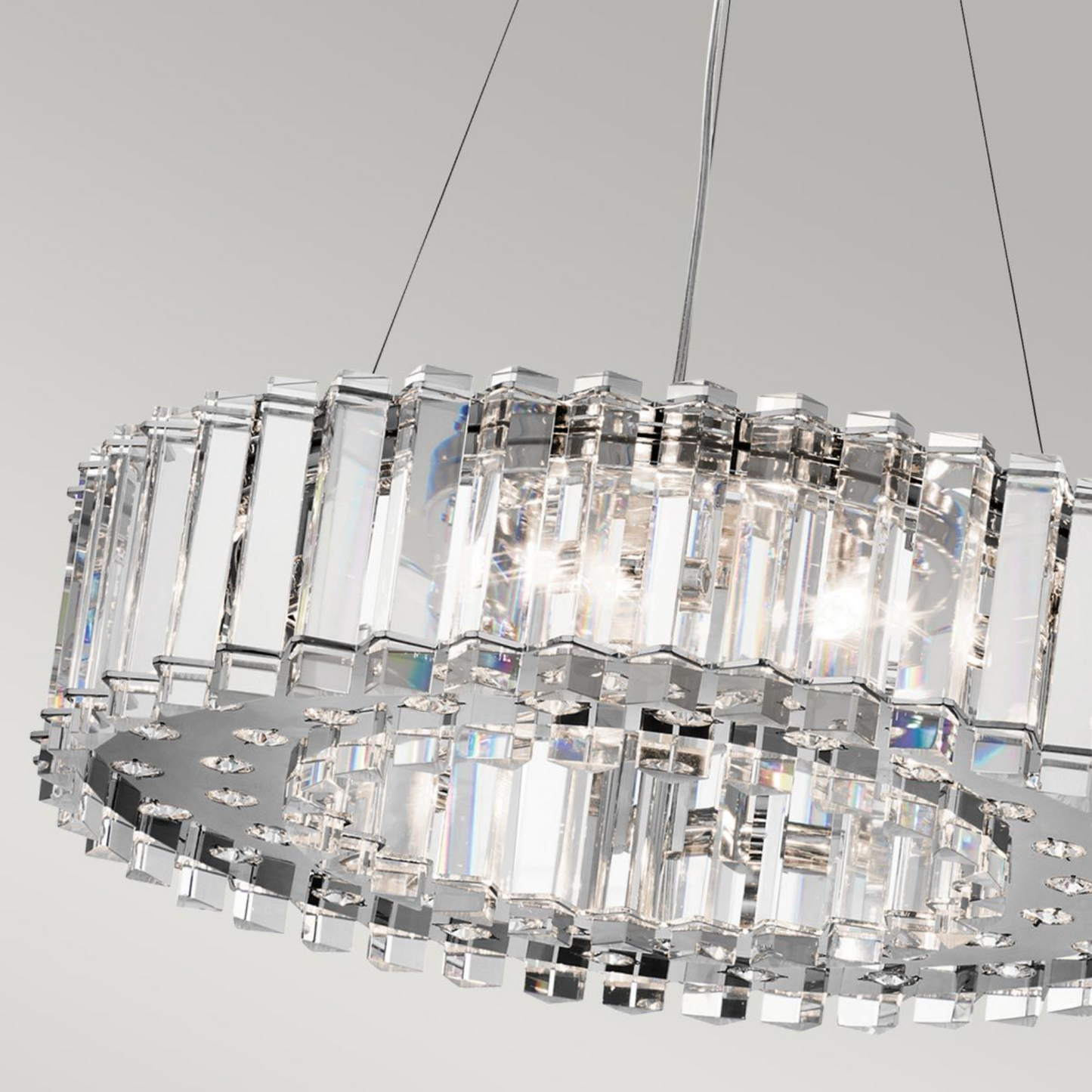 Hampstead Crystal Ring 8 Light Chandelier IP44 - ID 5486