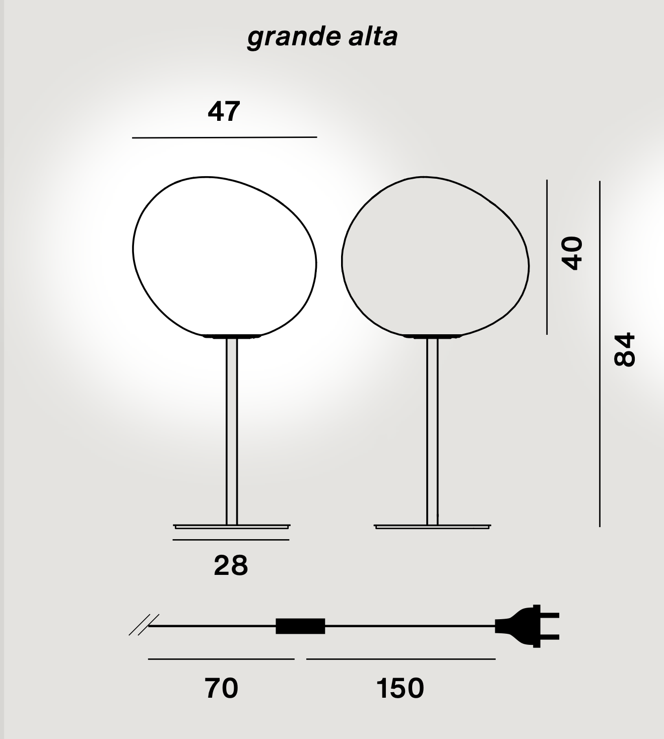 Foscarini Gregg Alta Table Lamp - Large (Grande)