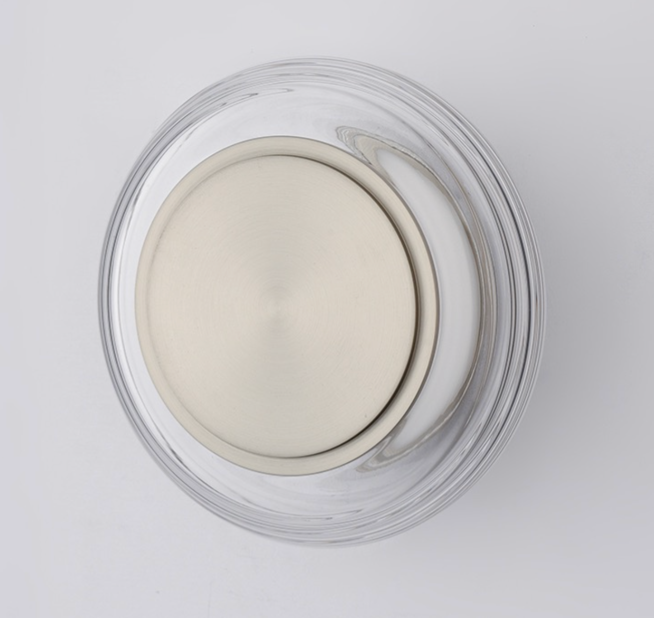 Rouel Disc Clear Glass & Satin Nickel LED Wall or Ceiling Light - ID 13740