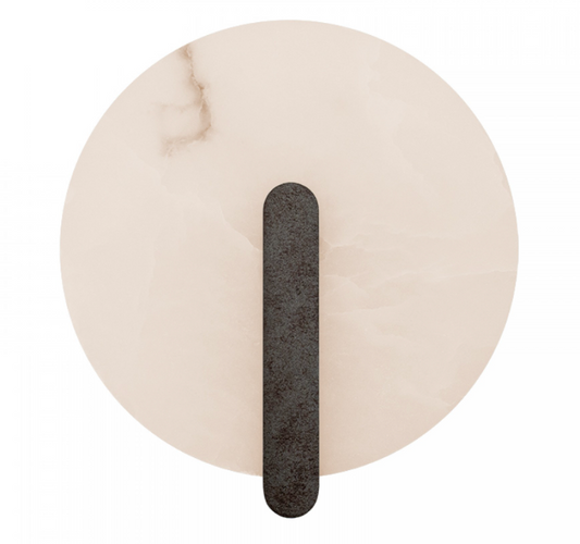 ZAM Alabaster Wall Light with Rust Bar Detail ID 13893