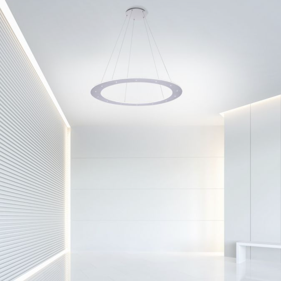 Cosmic 75cm Brushed Aluminium LED Up+Downlight Ring - ID 13936