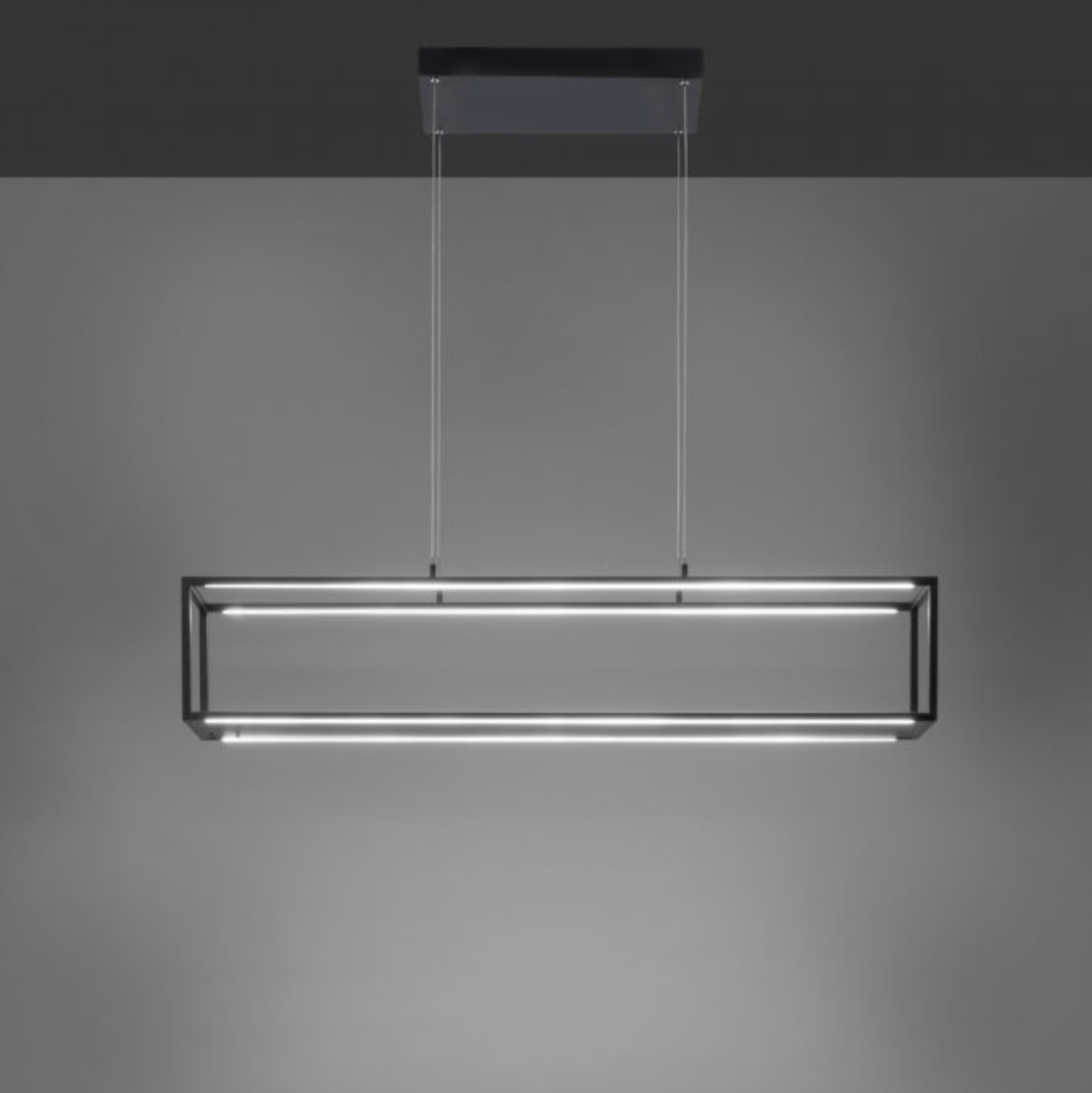 LED Rectangular Black Box Pendant / Shelf - ID 13937