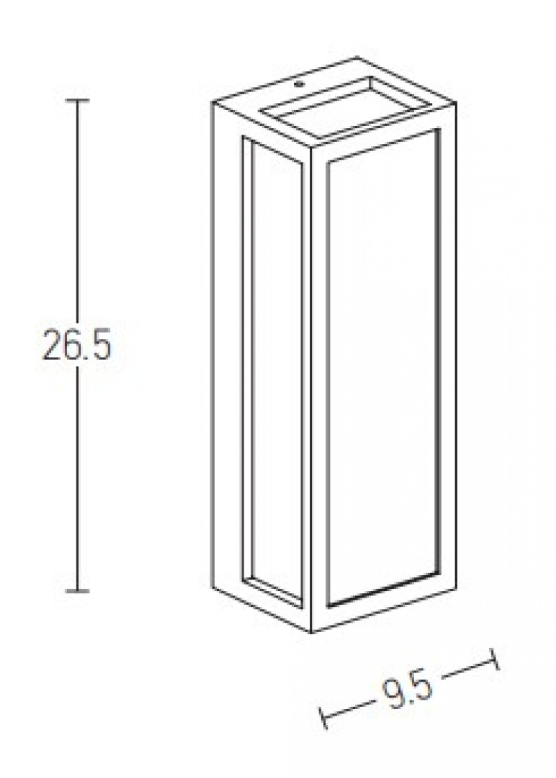 Outdoor Box Lantern Wall Light Graphite Grey - ID 13898