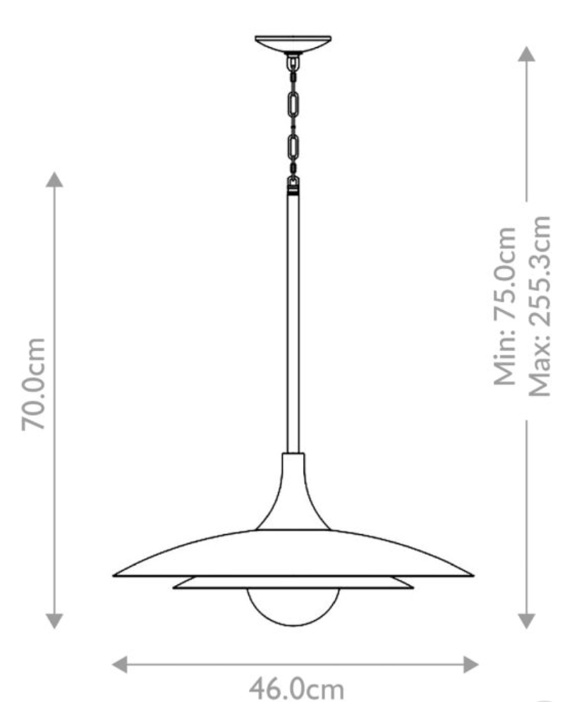 Classic Pendant Light, Matte Black - ID 14007