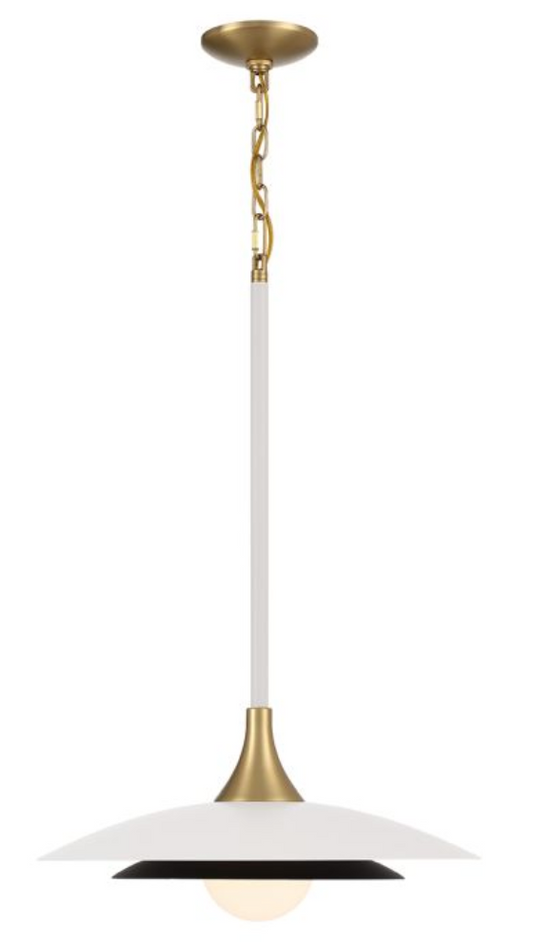 Classic Pendant Light, Matte White - ID 14008
