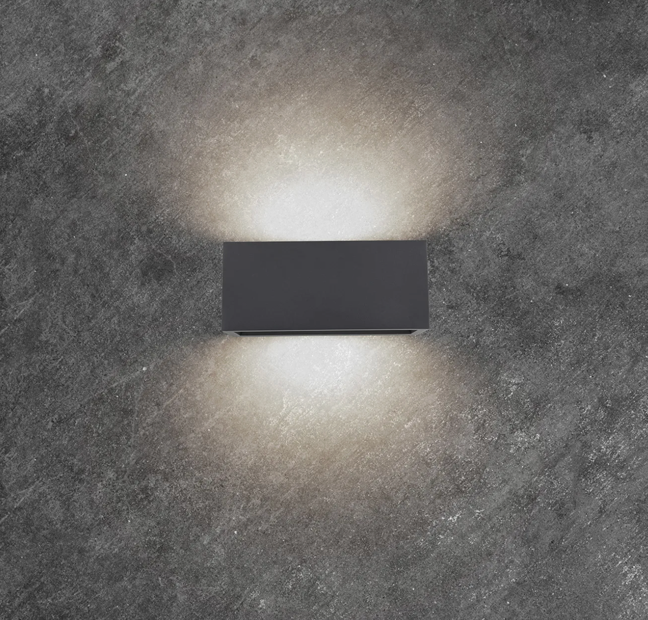 INS Rectangular Anthracite Grey IP65 Exterior Up+down Wall Light - ID 14010