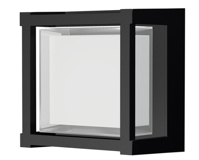 INS Square Black Frame IP65 Exterior Wall Light - ID 14011