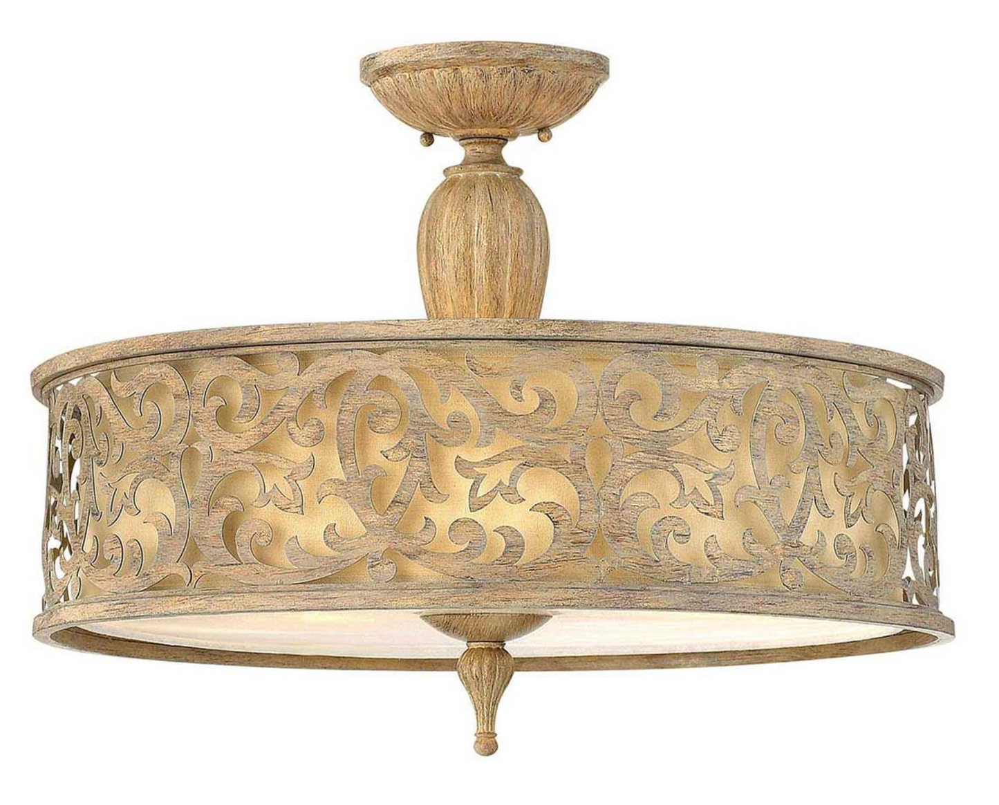 Westminster Brushed Champagne Semi-Flush Light - ID 7244