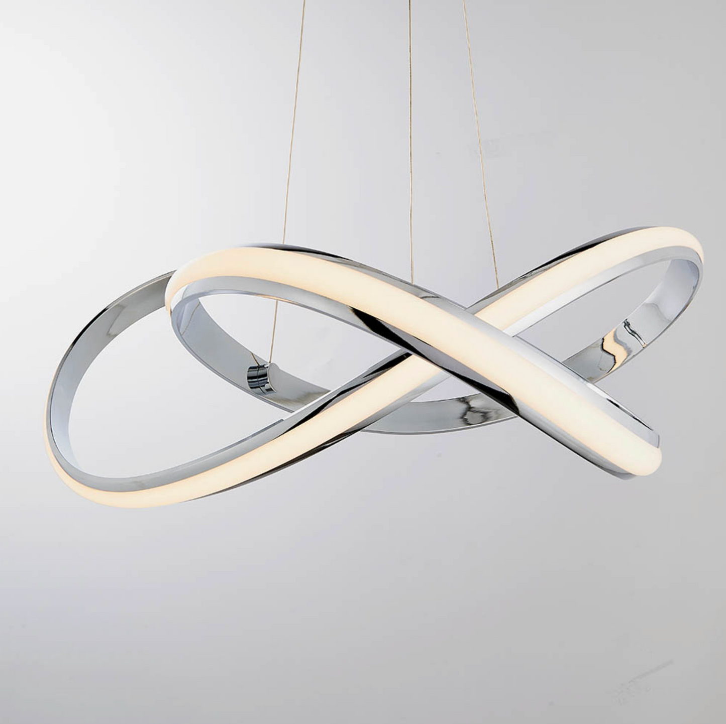 MBL Ari polished chrome curved LED pendant - ID 14093