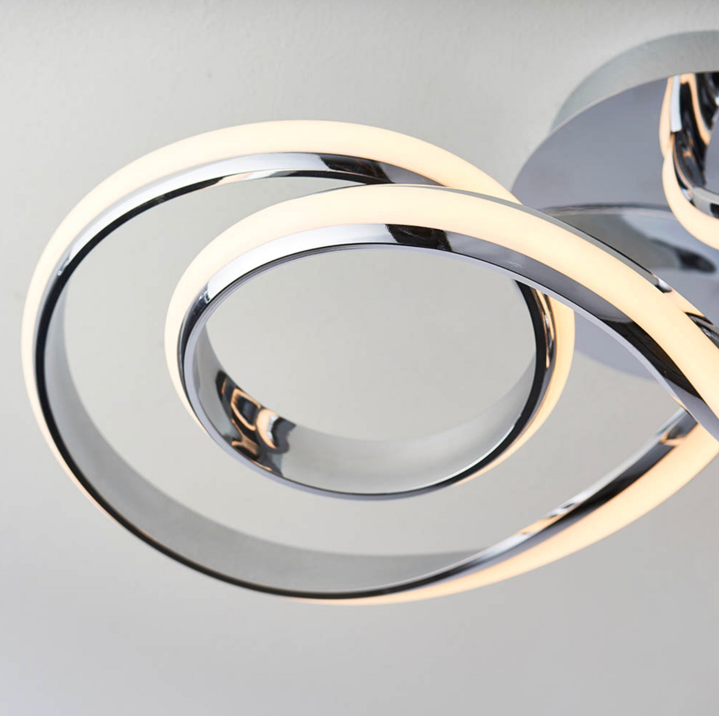 MBL Ari polished chrome curved LED semi flush - ID 14094