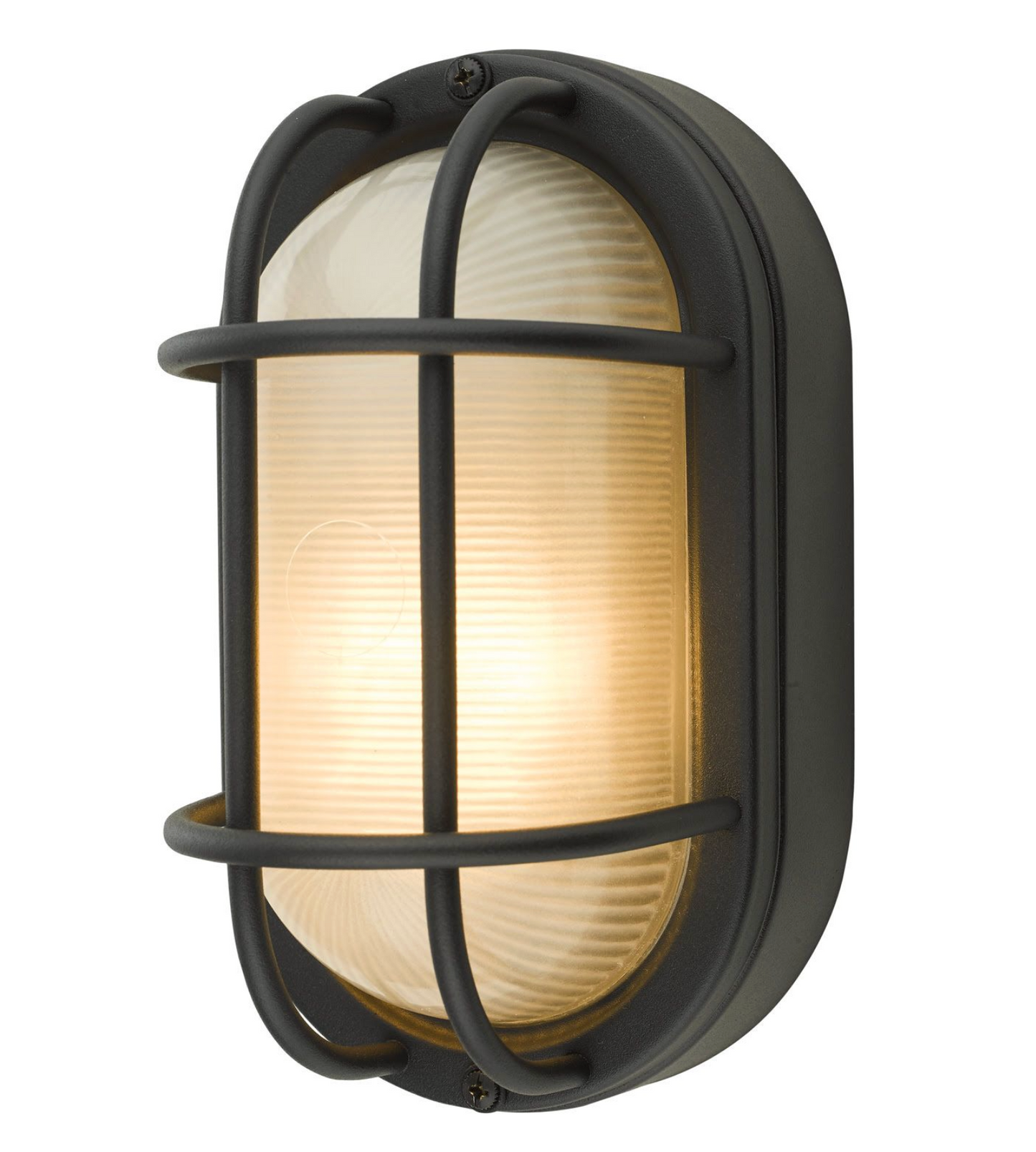 LEN Oval Outdoor Wall Light Matt Black IP44 - ID 11964