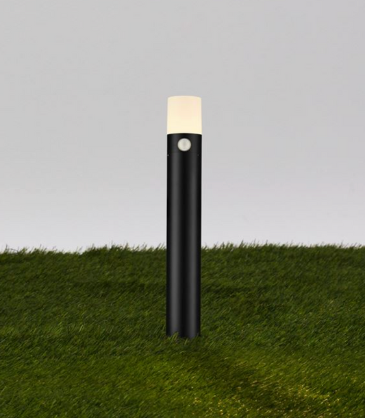 NL Outdoor IP65 Sandy Black Bollard Light with PIR Sensor - ID 12543-V2