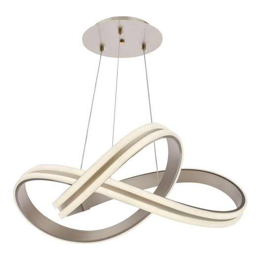 Brushed Silver LED Pendant with Selectable Colour Temperature - ID 14300
