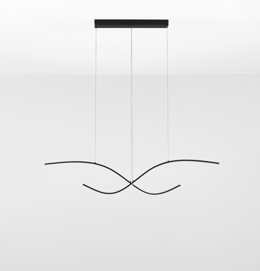 NL Sandy Black Wave LED Pendant 115cm - ID 14410