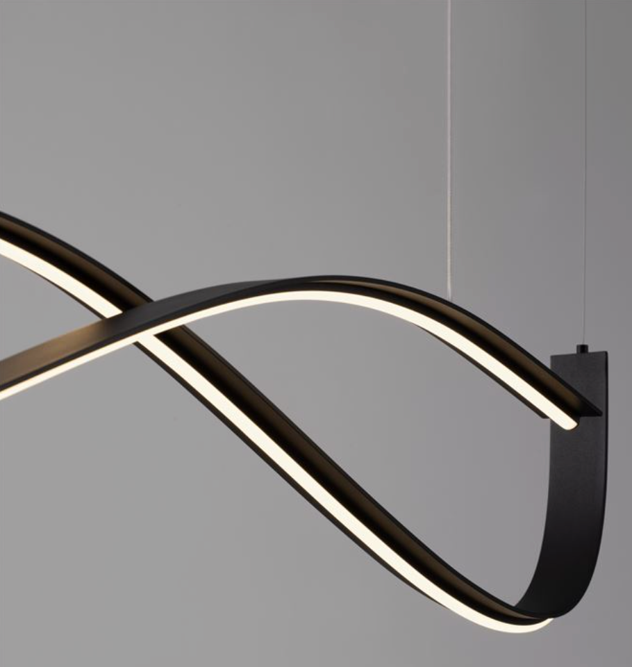 NL Sandy Black Wave LED Pendant 104cm - ID 14411