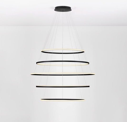 NL Sandy Black 5 Ring Multi Pendant - ID 14415