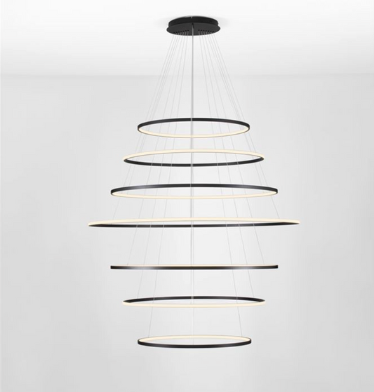 NL Sandy Black 7 Ring Multi Pendant - ID 14416