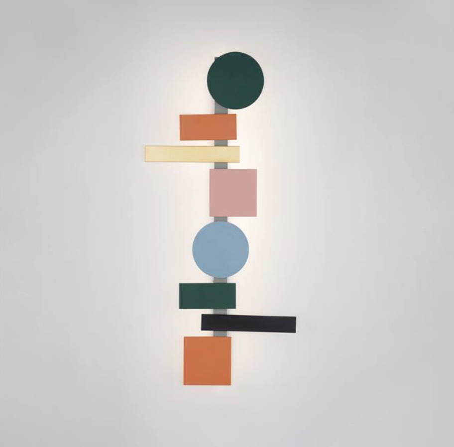 NL Multi Colour Geometric Back Lighting Wall Light Tall - ID 14428