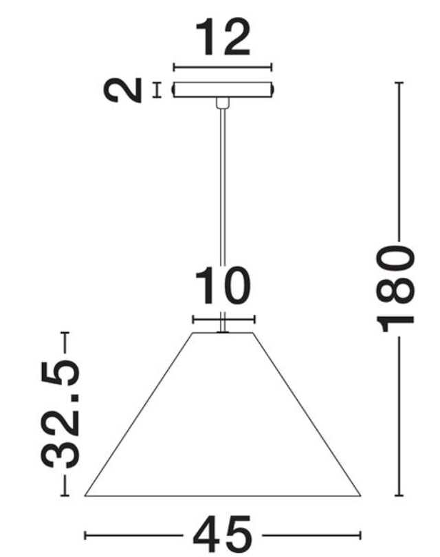 NL Joeller Oak Papier-Mâché Conical Pendant 45cm Diameter - ID 14456