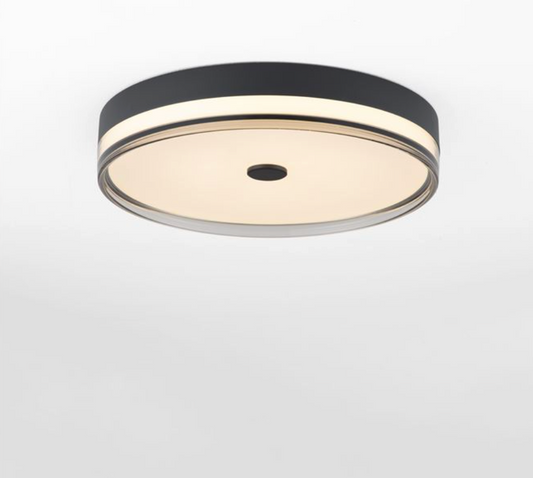 NL Helio Sandy Black & Smoked Semi Flush Ceiling Light 50cm - ID 14486