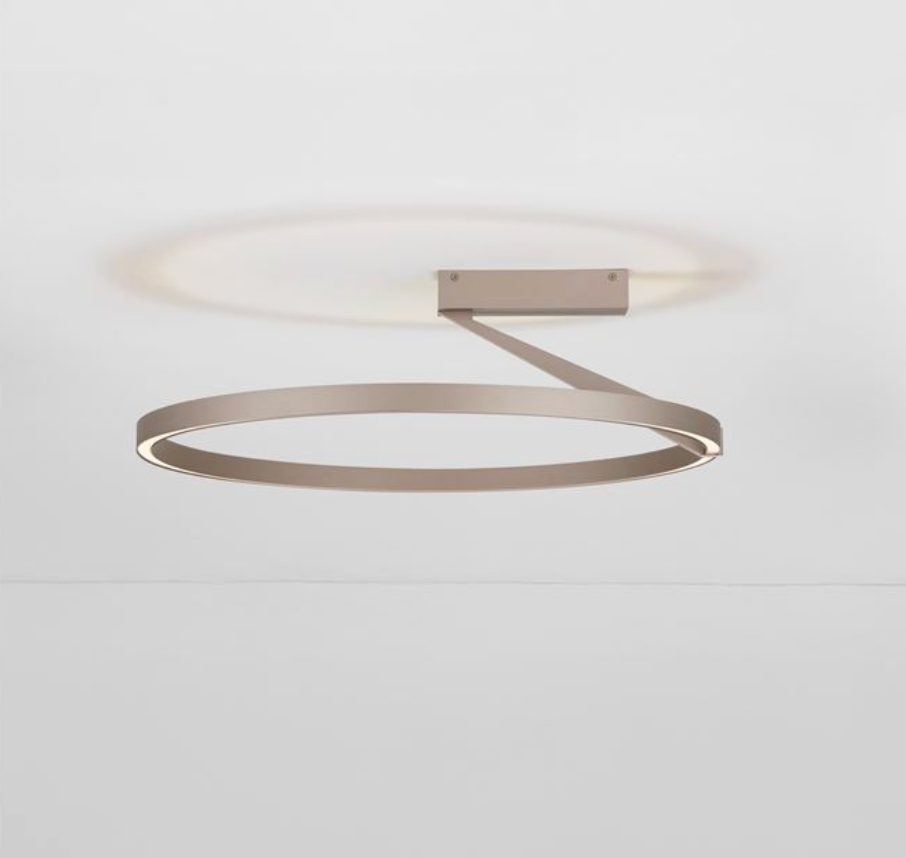 NL Mocha Semi Flush Ring Ceiling Light 60cm - ID 14501