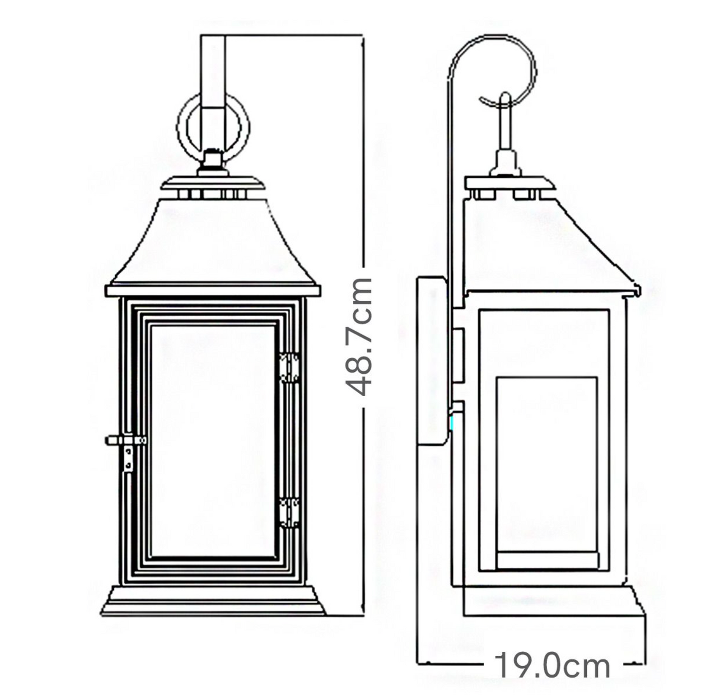 Herd Weathered Zinc Medium Exterior Wall Lantern - ID 14648