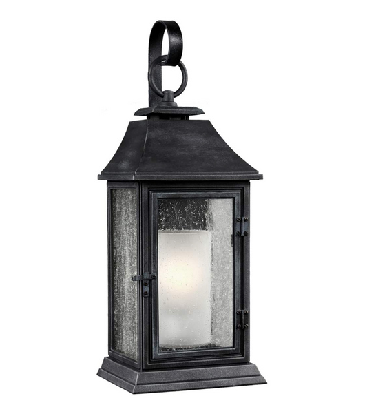 Herd Weathered Zinc Large Exterior Wall Lantern - ID 14649