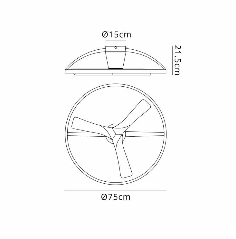 Everest Small White Ceiling Fan - ID 14667