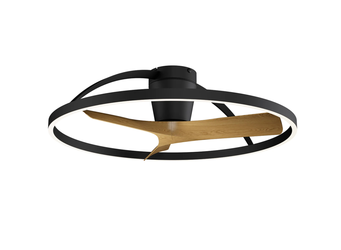 NEP Small Black/Wood Ceiling Fan - ID 14664