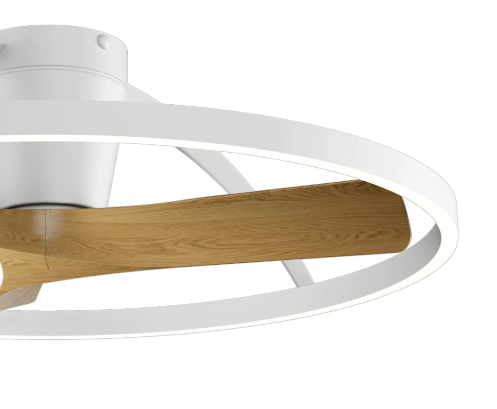 Everest Small White/Wood Ceiling Fan - ID 14669