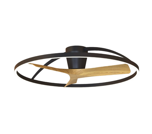 Everest Large Black/Wood Ceiling Fan - ID 14670