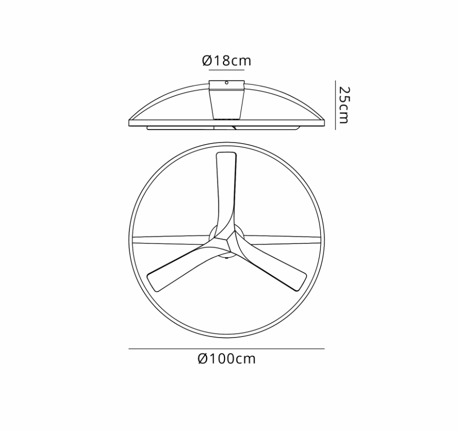 Everest Large White Ceiling Fan - ID 14671