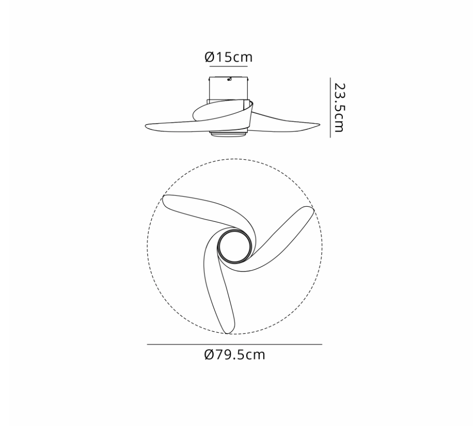 Nuuk 79.5cm White 24W LED Ceiling Fan - ID 14691
