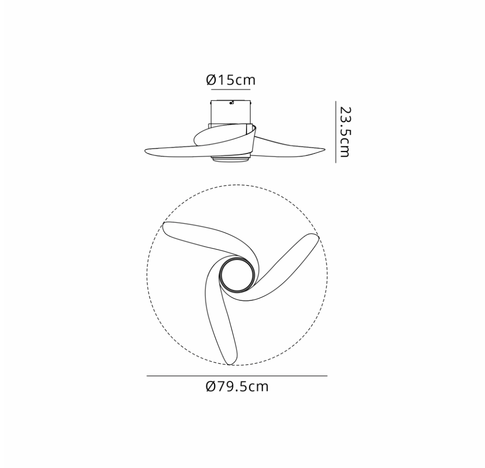 Nuuk 79.5cm White/Wood 24W LED Ceiling Fan - ID 14692