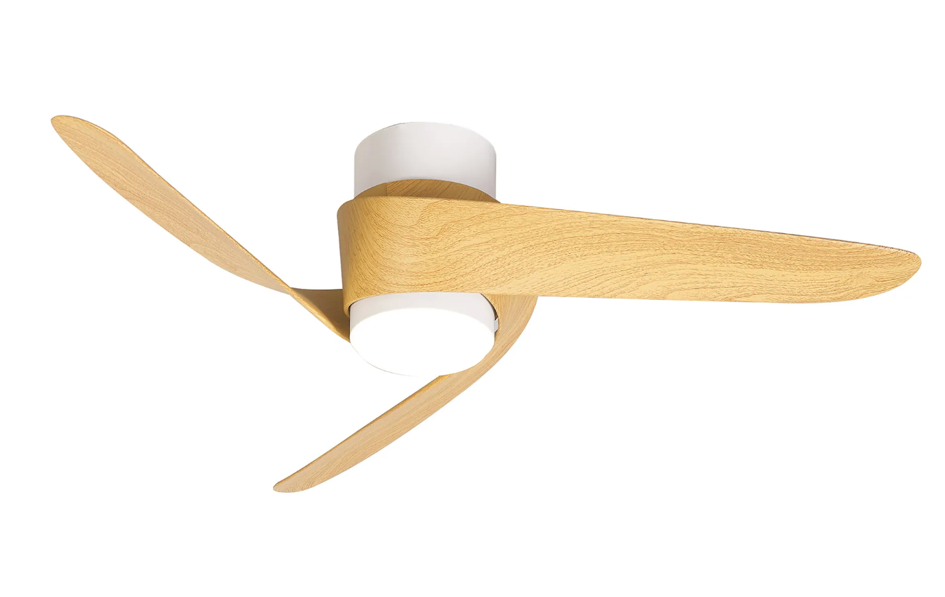 Nuuk 100cm White/Wood 24W LED Ceiling Fan - ID 14698