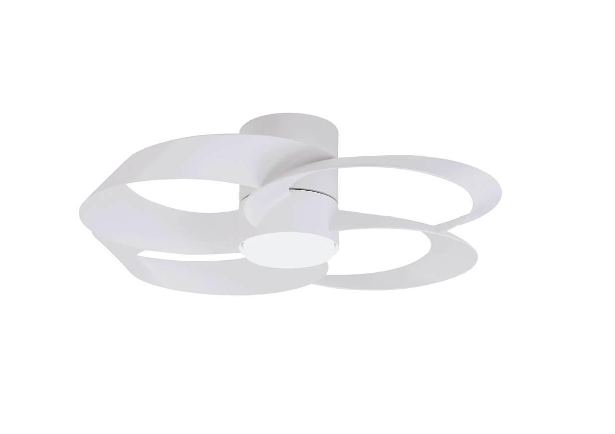 Tulip 65cm White Dimmable LED Ceiling Fan - ID 14702