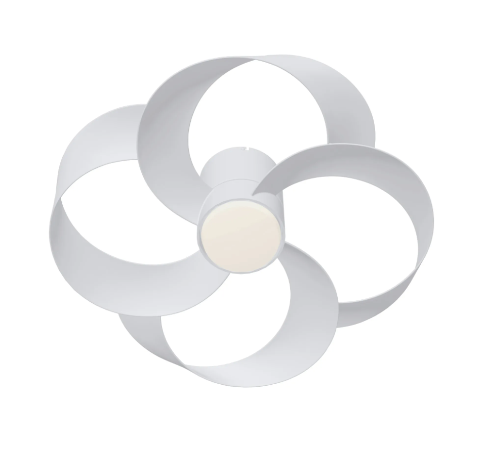 Tulip 65cm White Dimmable LED Ceiling Fan - ID 14702