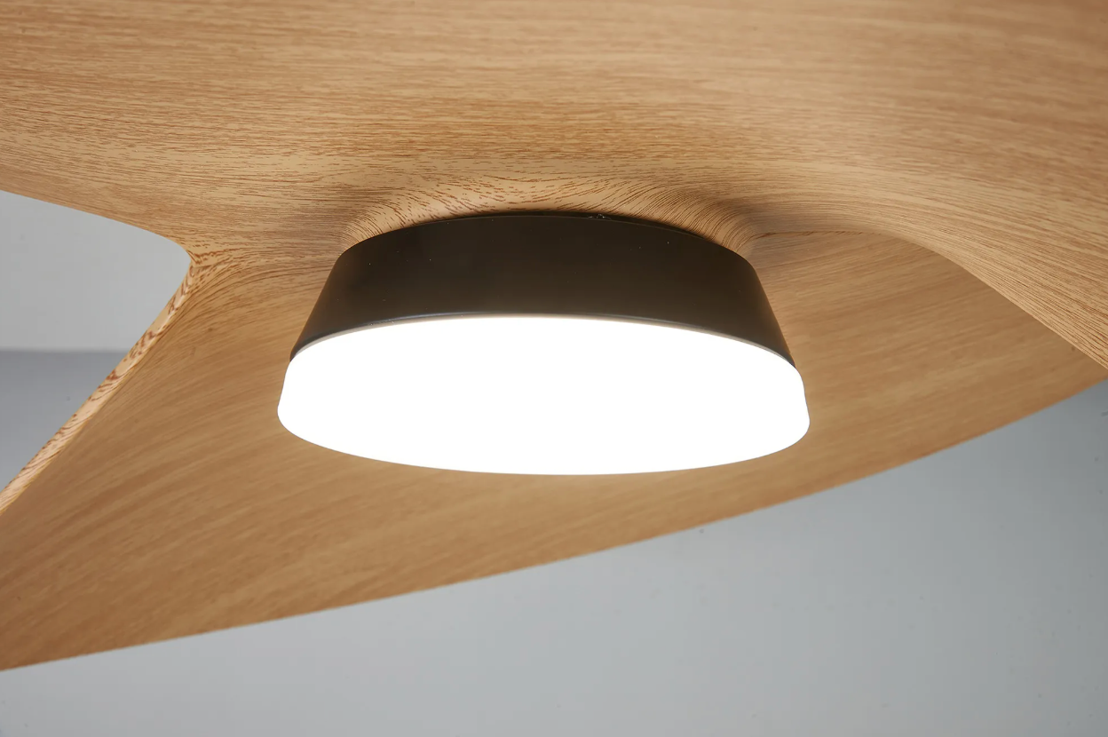 River 70cm Black/Wood 18W LED Ceiling Fan - ID 14703