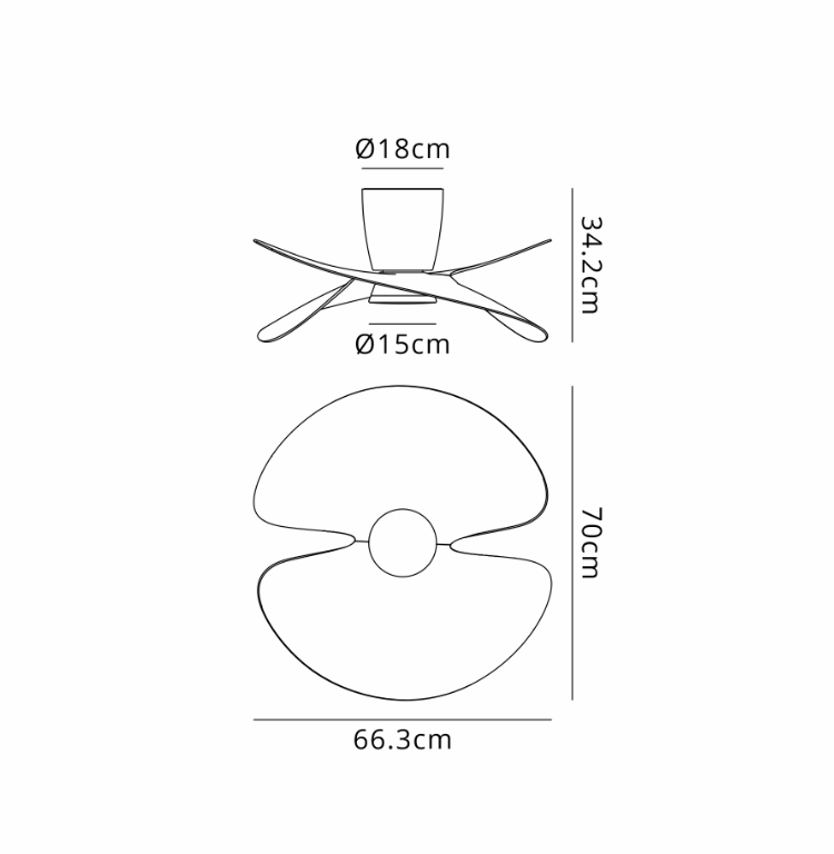 River 70cm White/Wood 18W LED Ceiling Fan - ID 14705