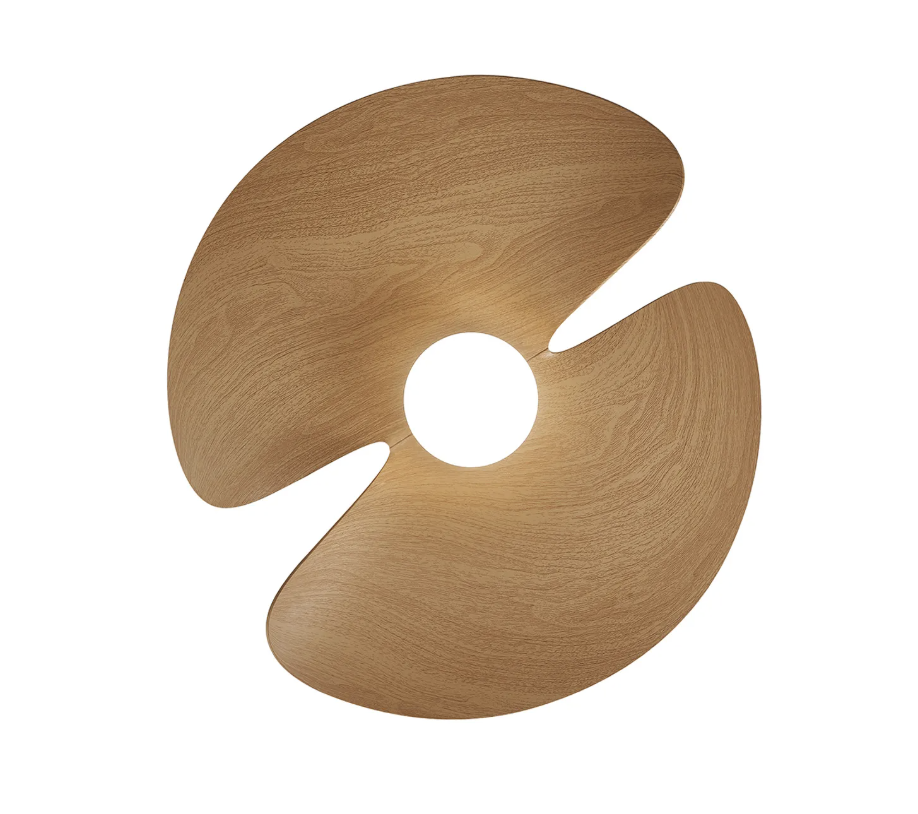 River 70cm White/Wood 18W LED Ceiling Fan - ID 14705