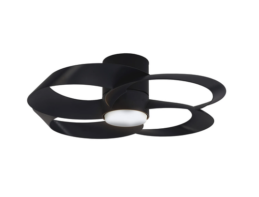 Tulip 65cm Black Dimmable LED Ceiling Fan - ID 14706