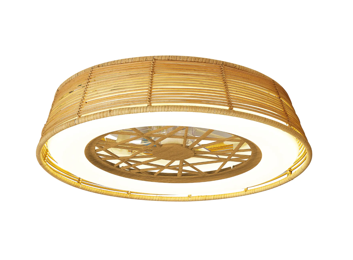 Java 56cm Rattan 55W LED Ceiling Fan - ID 14713