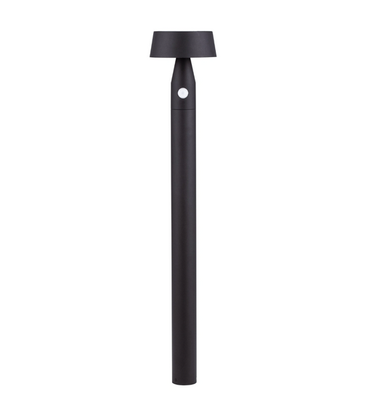 Terra 90cm Black Solar Powered Exterior PIR Bollard - ID 14717