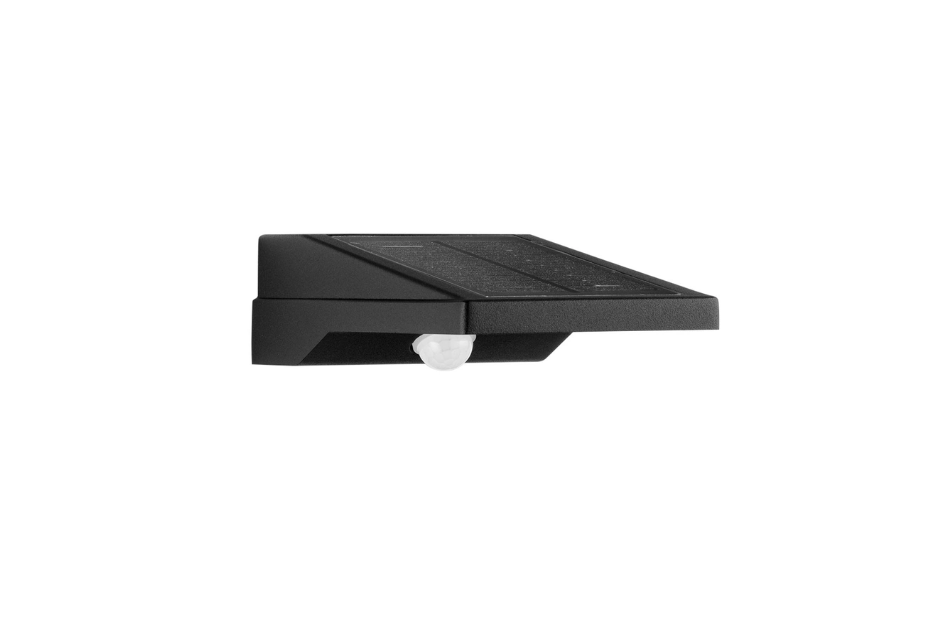 Contemporary Black Solar Exterior PIR Wall Light - ID 14718