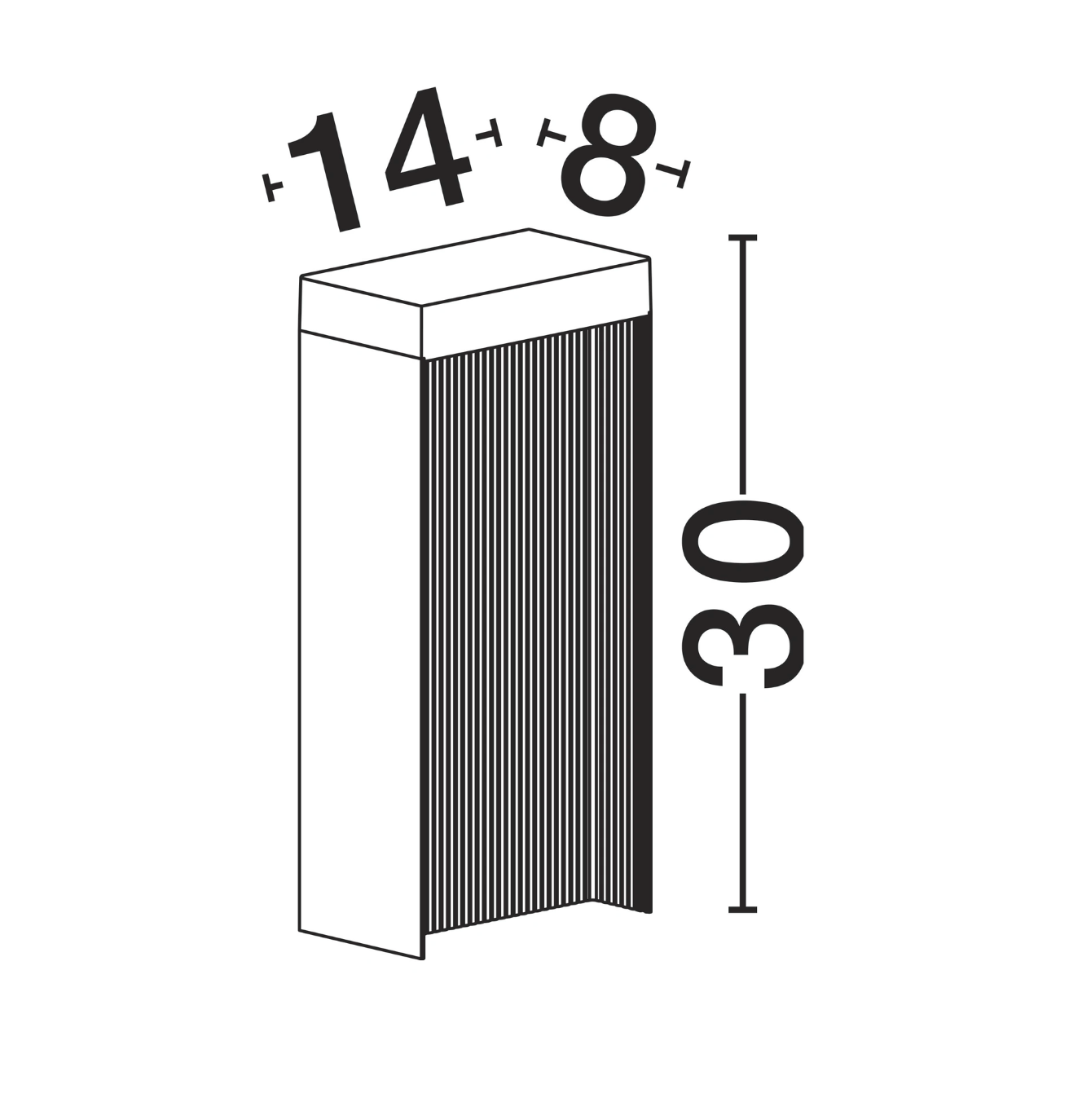 Avenue 30cm Dark Anthracite Exterior Coastal Bollard - ID 14719