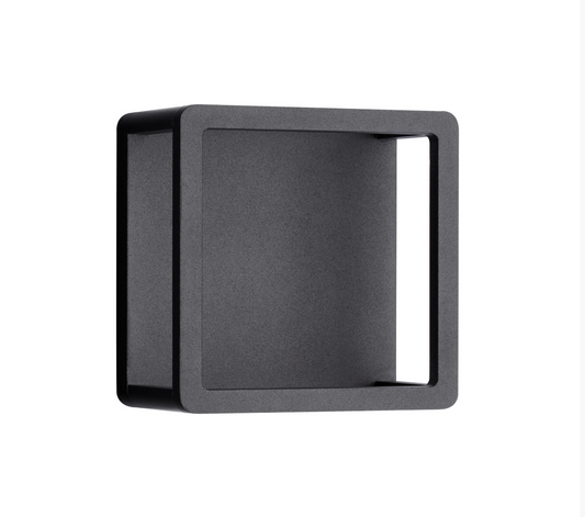 Haze Dark Anthracite Exterior Wall 9W Box Lantern - ID 14743