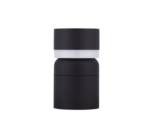 Skye Small Sandy Black Exterior Round Bollard - ID 14766