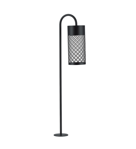 Crue 70cm Sandy Black Intwined Metal Exterior Bollard - ID 14772