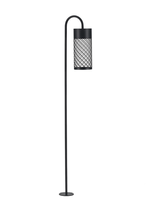 Crue 100cm Sandy Black Intwined Metal Exterior Bollard - ID 14774